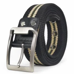 Men’s Casual Canvas Belt – Adjustable Buckle