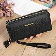 Women’s Zipper Leather Wallet – Long Clutch